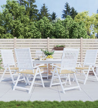 Gartenstuhl-Kissen 6 Stk. Beige 50x50x3 cm Oxford-Gewebe