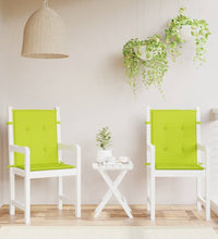 Gartenstuhlauflagen für Niedriglehner 2Stk. Hellgrün 100x50x3cm