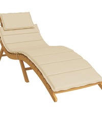 Sonnenliegen-Auflage Beige 186x58x3 cm Oxford-Gewebe