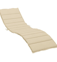 Sonnenliegen-Auflage Beige 200x50x3 cm Oxford-Gewebe