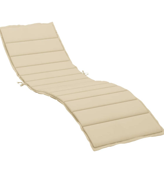 Sonnenliegen-Auflage Beige 200x50x3 cm Oxford-Gewebe