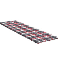 Sonnenliegen-Auflage Rot Karomuster 200x60x3 cm Oxford-Gewebe