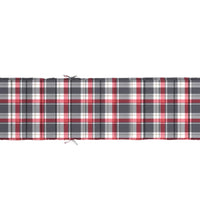 Sonnenliegen-Auflage Rot Karomuster 200x60x3 cm Oxford-Gewebe