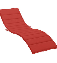 Sonnenliegen-Auflage Rot 200x70x3 cm Oxford-Gewebe