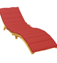 Sonnenliegen-Auflage Rot 200x70x3 cm Oxford-Gewebe