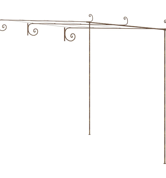 Garten-Pergola Antik-Braun 3x3x2,5 m Eisen