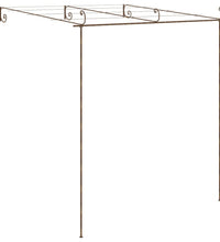 Garten-Pergola Antik-Braun 3x3x2,5 m Eisen