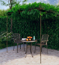 Garten-Pergola Antik-Braun 3x3x2,5 m Eisen