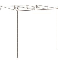 Garten-Pergola Antik-Braun 4x3x2,5 m Eisen