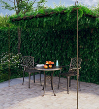 Garten-Pergola Antik-Braun 4x3x2,5 m Eisen