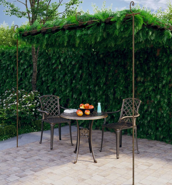 Garten-Pergola Antik-Braun 4x3x2,5 m Eisen