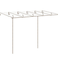 Garten-Pergola Antik-Braun 6x3x2,5 m Eisen