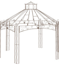 Gartenpavillon Antik-Braun 558x350x408 cm Eisen