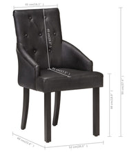 Esszimmerstühle 4 Stk. Schwarz Echtes Ziegenleder