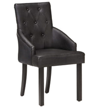 Esszimmerstühle 6 Stk. Schwarz Echtes Ziegenleder