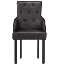 Esszimmerstühle 6 Stk. Schwarz Echtes Ziegenleder