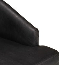 Esszimmerstühle 6 Stk. Schwarz Echtes Ziegenleder