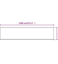 Senkrechtmarkise Terrakotta 60x1200 cm Oxford-Gewebe