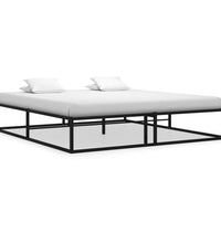 Bettgestell Schwarz Metall 200x200 cm