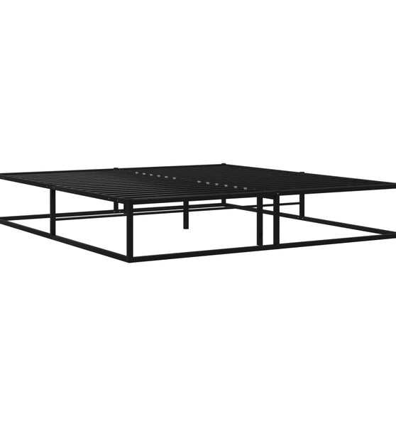 Bettgestell Schwarz Metall 200x200 cm