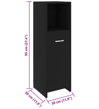 4-tlg. Badmöbel-Set Schwarz Holzwerkstoff