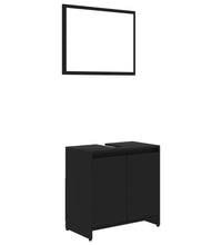 4-tlg. Badmöbel-Set Schwarz Holzwerkstoff