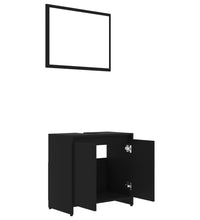 4-tlg. Badmöbel-Set Schwarz Holzwerkstoff