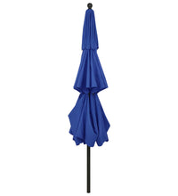 Sonnenschirm mit Aluminium-Mast 3-lagig Azurblau 3,5 m