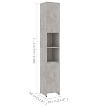 3-tlg. Badmöbel-Set Betongrau Holzwerkstoff