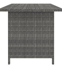 Garten-Esstisch Grau 110x70x65 cm Poly Rattan