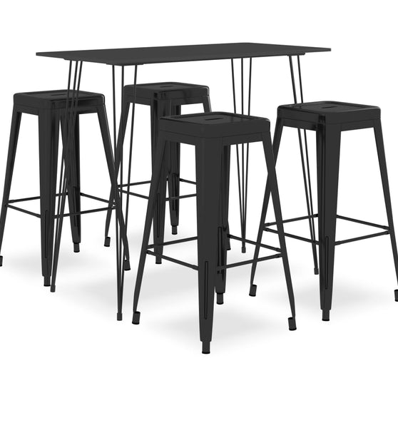 5-tlg. Bar-Set Schwarz