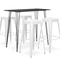 5-tlg. Bar-Set Schwarz und Weiß
