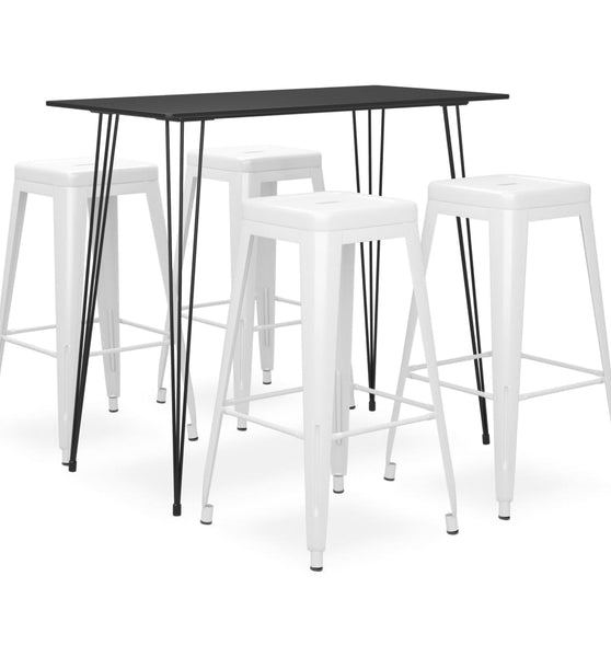5-tlg. Bar-Set Schwarz und Weiß