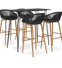 5-tlg. Bar-Set Schwarz