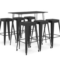 7-tlg. Bar-Set Schwarz