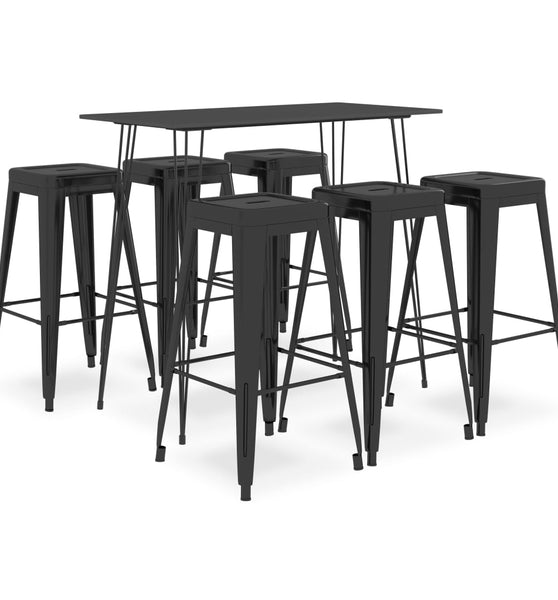 7-tlg. Bar-Set Schwarz