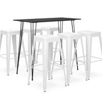 7-tlg. Bar-Set Schwarz und Weiß