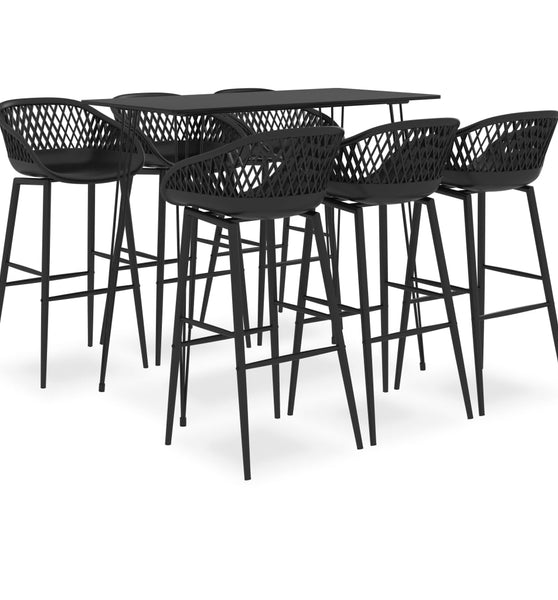7-tlg. Bar-Set Schwarz