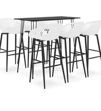 7-tlg. Bar-Set Schwarz und Weiß
