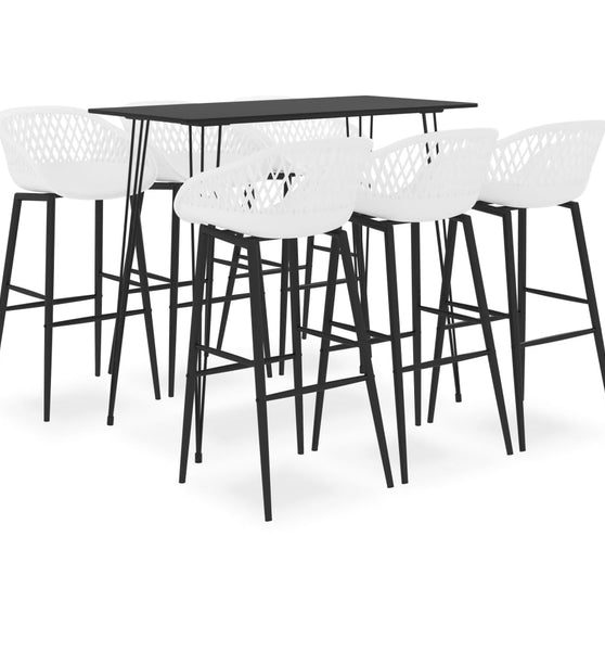 7-tlg. Bar-Set Schwarz und Weiß