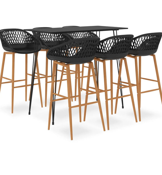 7-tlg. Bar-Set Schwarz