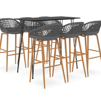 7-tlg. Bar-Set Schwarz und Grau