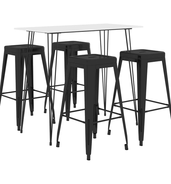 5-tlg. Bar-Set Weiß und Schwarz