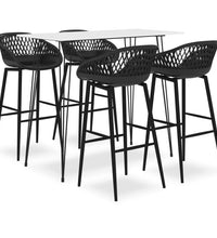 5-tlg. Bar-Set Weiß und Schwarz
