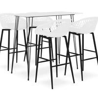 5-tlg. Bar-Set Weiß