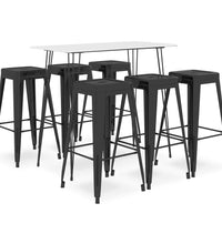7-tlg. Bar-Set Weiß und Schwarz