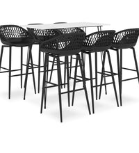 7-tlg. Bar-Set Weiß und Schwarz
