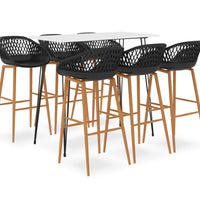 7-tlg. Bar-Set Weiß und Schwarz