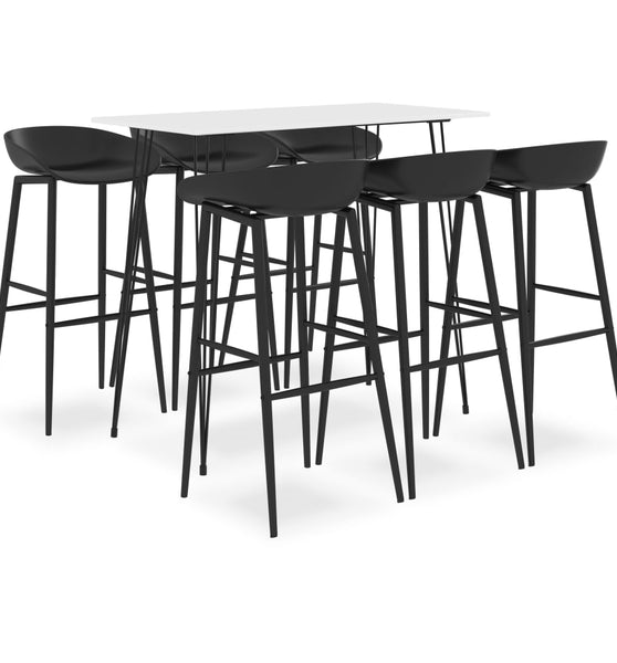 7-tlg. Bar-Set Weiß und Schwarz