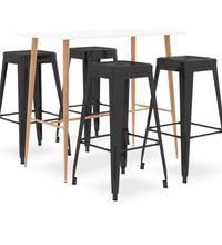 5-tlg. Bar-Set Weiß und Schwarz